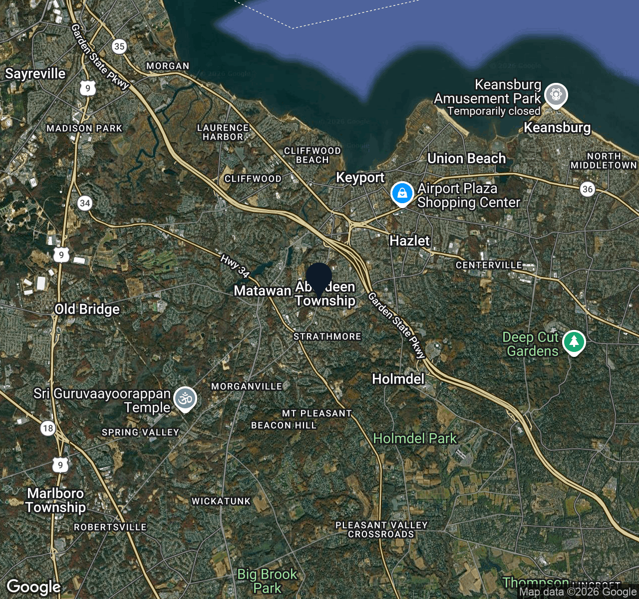 Hybrid map view of Aberdeen