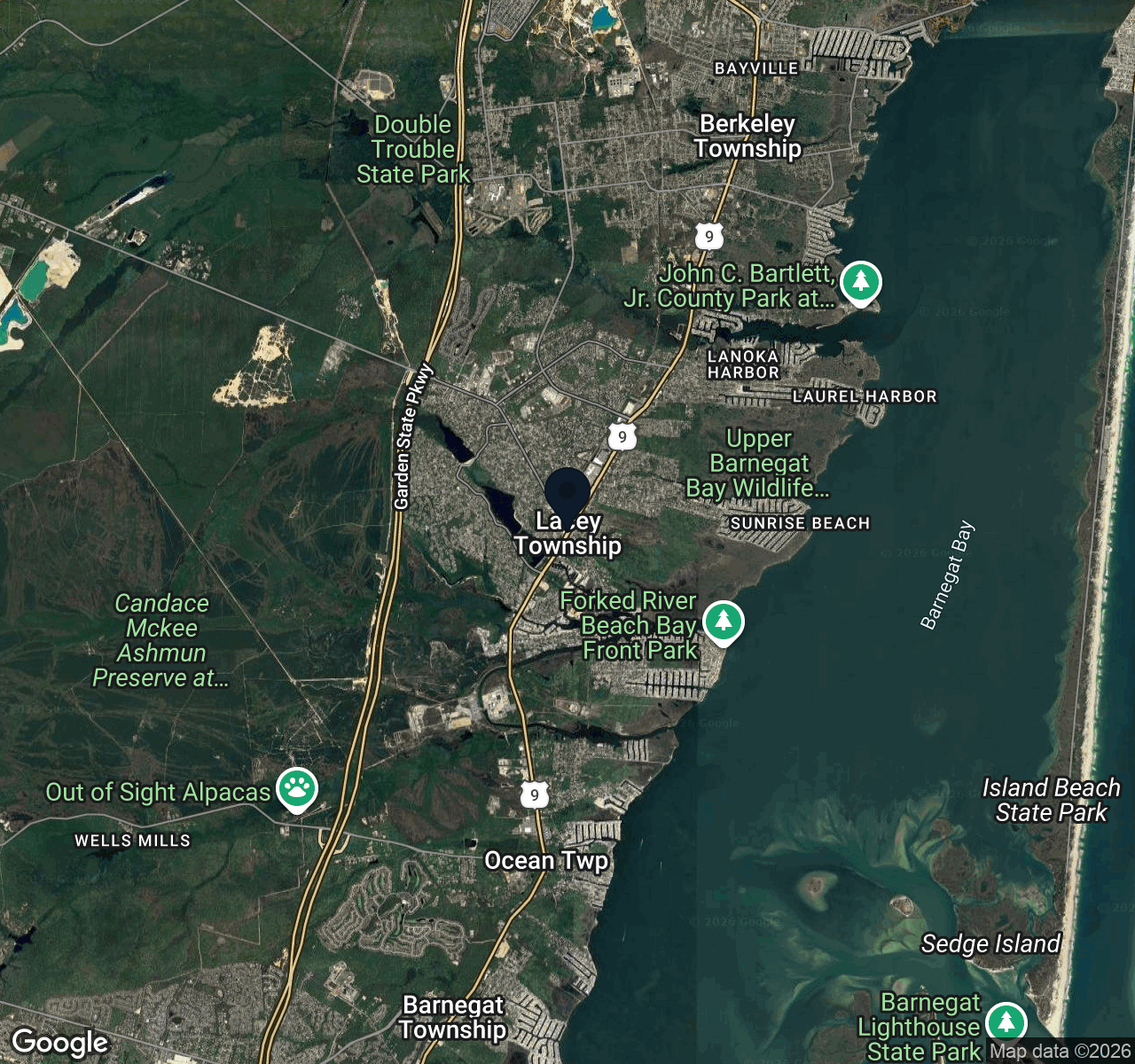 Hybrid map view of Lacey