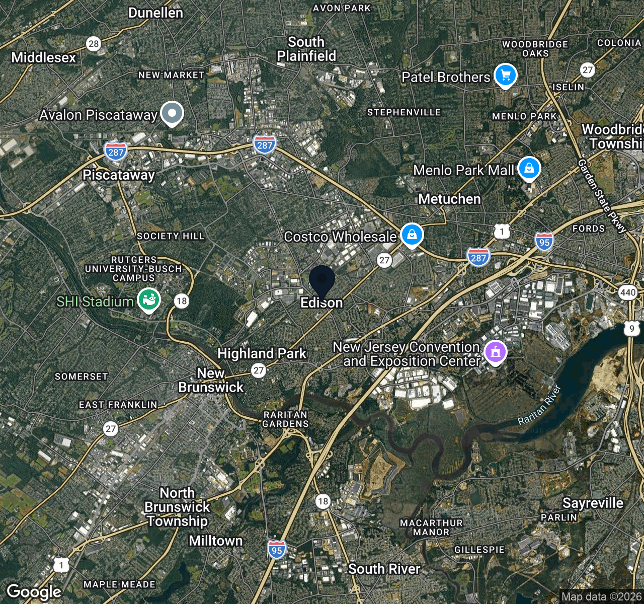 Hybrid map view of Edison