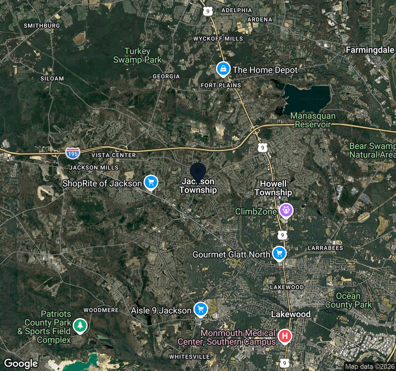 Hybrid map view of Jackson
